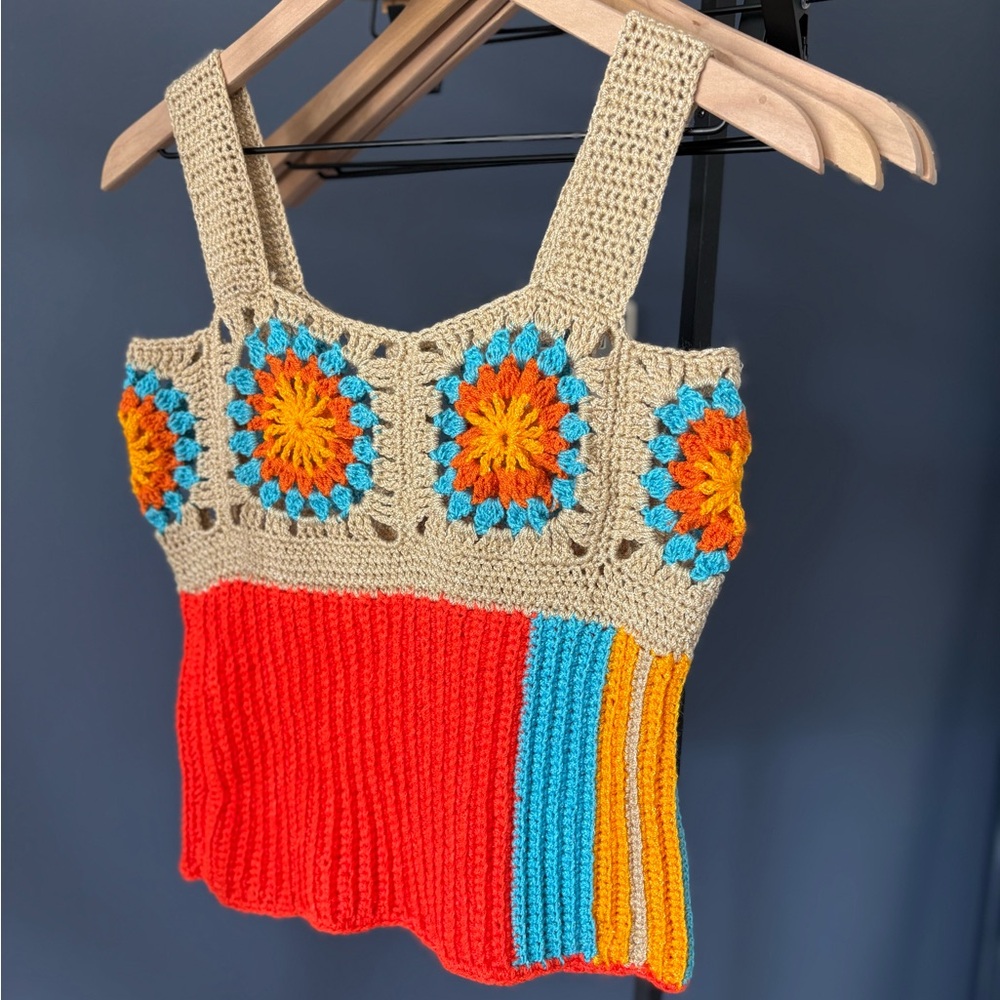 Handmade Colorful Crochet Women Top